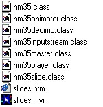 List of files created
